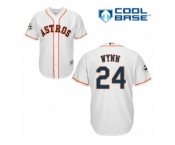 Houston Astros #24 Jimmy Wynn Replica White Home 2017 World Series Bound Cool Base MLB Jersey