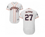 Houston Astros #27 Jose Altuve Authentic White Home 2017 World Series Bound Flex Base MLB Jersey