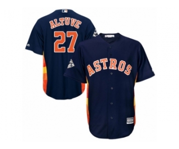 Houston Astros #27 Jose Altuve Replica Navy Blue Alternate 2017 World Series Bound Cool Base MLB Jersey