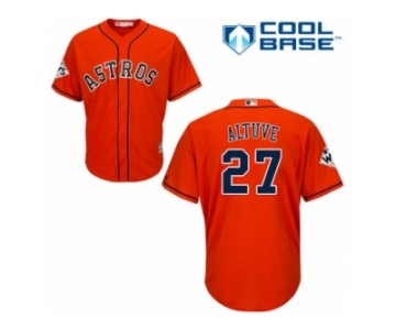 Houston Astros #27 Jose Altuve Replica Orange Alternate 2017 World Series Bound Cool Base MLB Jersey