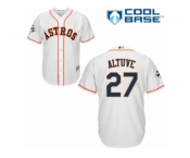 Houston Astros #27 Jose Altuve Replica White Home 2017 World Series Bound Cool Base MLB Jersey