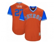 Houston Astros #27 Jose Altuve Tuve Authentic Orange 2017 Players Weekend MLB Jersey