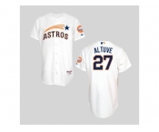 Houston Astros #27 Jose Altuve White Throwback Stitched Baseball Jersey