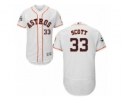 Houston Astros #33 Mike Scott Authentic White Home 2017 World Series Bound Flex Base MLB Jersey