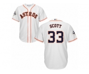 Houston Astros #33 Mike Scott Replica White Home 2017 World Series Bound Cool Base MLB Jersey