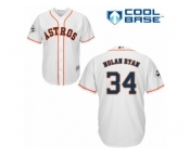 Houston Astros #34 Nolan Ryan Replica White Home 2017 World Series Bound Cool Base MLB Jersey