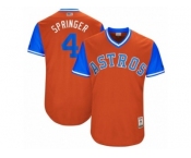 Houston Astros #4 George Springer Springer Authentic Orange 2017 Players Weekend MLB Jersey