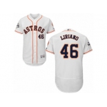 Houston Astros #46 Francisco Liriano Authentic White Home 2017 World Series Bound Flex Base MLB Jersey