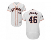 Houston Astros #46 Francisco Liriano Authentic White Home 2017 World Series Bound Flex Base MLB Jersey