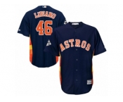 Houston Astros #46 Francisco Liriano Replica Navy Blue Alternate 2017 World Series Bound Cool Base MLB Jersey