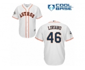 Houston Astros #46 Francisco Liriano Replica White Home 2017 World Series Bound Cool Base MLB Jersey