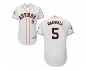 Houston Astros #5 Jeff Bagwell Authentic White Home 2017 World Series Bound Flex Base MLB Jersey