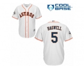 Houston Astros #5 Jeff Bagwell Replica White Home 2017 World Series Bound Cool Base MLB Jersey