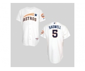 Houston Astros #5 Jeff Bagwell White Throwback Stitched Baseball Jersey