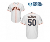 Houston Astros #50 J.R. Richard Replica White Home 2017 World Series Bound Cool Base MLB Jersey