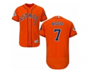 Houston Astros #7 Craig Biggio Authentic Orange Alternate 2017 World Series Bound Flex Base MLB Jersey