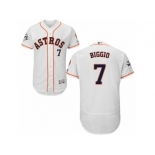 Houston Astros #7 Craig Biggio Authentic White Home 2017 World Series Bound Flex Base MLB Jersey