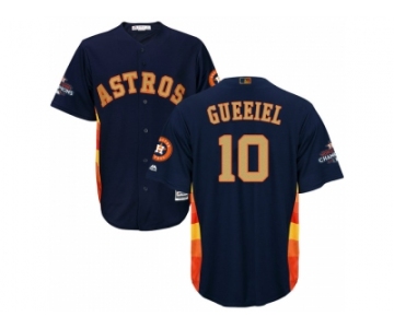 Men Houston Astros #10 Yuli Gurriel Navy 2018 Gold Program Cool Base Stitched Baseball Jersey