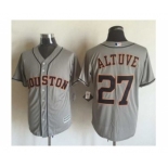 Men Houston Astros #27 Jose Altuve Gray 2016 Official Cool Base Jersey