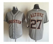 Men Houston Astros #27 Jose Altuve Gray 2016 Official Cool Base Jersey