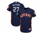 Men Houston Astros #27 Jose Altuve Majestic Navy 2018 Spring Training Flex Base Player Jersey