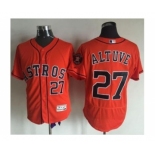 Men Houston Astros #27 Jose Altuve Majestic Orange Flexbase Authentic Collection Player Jersey