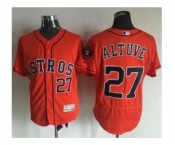 Men Houston Astros #27 Jose Altuve Majestic Orange Flexbase Authentic Collection Player Jersey