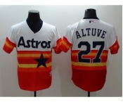 Men Houston Astros #27 Jose Altuve Majestic Orange Flexbase Authentic Cooperstown Player Jersey