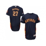 Men Houston Astros #27 Jose Altuve Navy Blue FlexBase Authentic 2018 Gold Program Cool Base Stitched Baseball Jersey