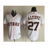 Men Houston Astros #27 Jose Altuve White 2016 Official Cool Base Jersey