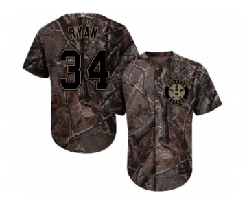 Men Houston Astros #34 Nolan Ryan Camo Realtree Collection Cool Base Stitched MLB Jersey