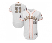 Men Houston Astros #53 Ken Giles White FlexBase Authentic 2018 Gold Program Cool Base Stitched Baseball Jersey