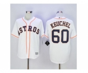 Men Houston Astros #60 Dallas Keuchel White 2016 Official Cool Base Jersey