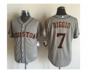 Men Houston Astros #7 Craig Biggio Gray 2016 Official Cool Base Jersey