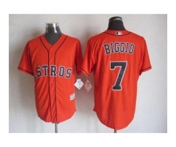 Men Houston Astros #7 Craig Biggio Orange 2016 Official Cool Base Jersey