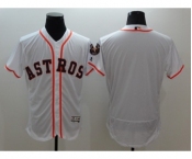 Men Houston Astros Blank Majestic White Flexbase Authentic Collection Player Jersey