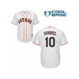 Men Majestic Houston Astros #10 Yuli Gurriel Replica White Home Cool Base MLB Jersey