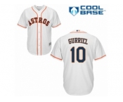 Men Majestic Houston Astros #10 Yuli Gurriel Replica White Home Cool Base MLB Jersey