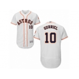 Men Majestic Houston Astros #10 Yuli Gurriel White Flexbase Authentic Collection MLB Jersey