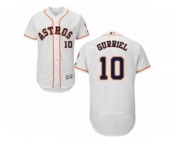 Men Majestic Houston Astros #10 Yuli Gurriel White Flexbase Authentic Collection MLB Jersey