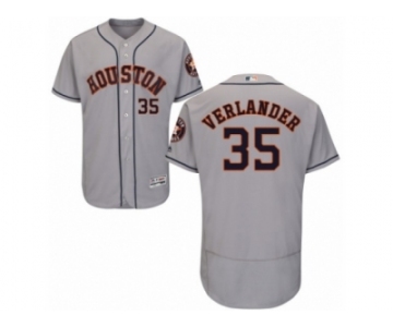 Men Majestic Houston Astros #35 Justin Verlander Grey Flexbase Authentic Collection MLB Jersey