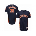 Men Majestic Houston Astros #35 Justin Verlander Navy Blue Flexbase Authentic Collection MLB Jersey