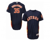 Men Majestic Houston Astros #35 Justin Verlander Navy Blue Flexbase Authentic Collection MLB Jersey