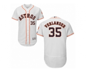 Men Majestic Houston Astros #35 Justin Verlander White Flexbase Authentic Collection MLB Jersey