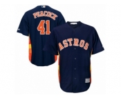 Men Majestic Houston Astros #41 Brad Peacock Replica Navy Blue Alternate Cool Base MLB Jersey