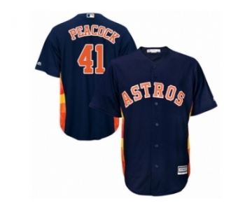 Men Majestic Houston Astros #41 Brad Peacock Replica Navy Blue Alternate Cool Base MLB Jersey