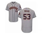 Men Majestic Houston Astros #53 Ken Giles Grey Flexbase Authentic Collection MLB Jersey