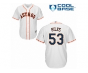 Men Majestic Houston Astros #53 Ken Giles Replica White Home Cool Base MLB Jersey