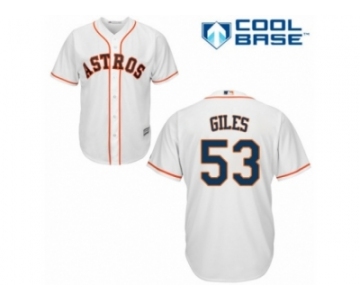 Men Majestic Houston Astros #53 Ken Giles Replica White Home Cool Base MLB Jersey