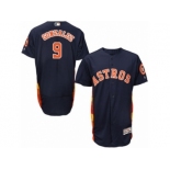 Men Majestic Houston Astros #9 Marwin Gonzalez Navy Blue Flexbase Authentic Collection MLB Jersey